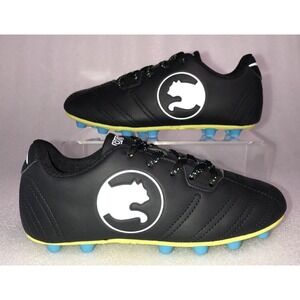 Puma Procat‎ Youth Size 13 Black Pitch Blue Rubber Speed Force Soccer Cleats NEW